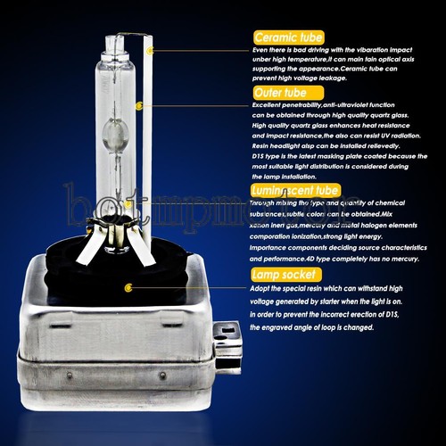 2X 35W D1S 12000K HID Xenon Headlight Light Bulbs Replacement Set DC 12V - Picture 3 of 9
