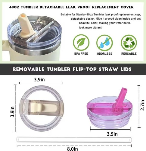 40oz Leakproof Tumbler for Stanley Cup Replacement Lid with Straws - 第 35/94 張圖片
