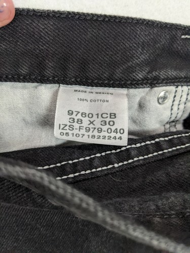 Wrangler Mens Jeans Size 38x30 Cotton Black - 第 4/9 張圖片