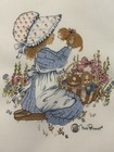 A young Girl Is With A Basket Of Kittens Hankie