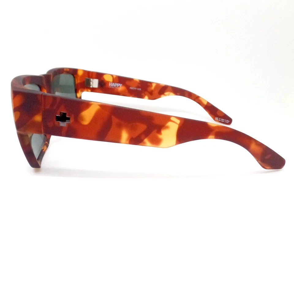 Óculos de Sol Spy Optics Cyrus Matte Camo Tort Happy Cinza Verde Novo Autêntico - Imagem 3 de 4