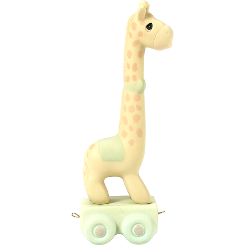 ✤ New PRECIOUS MOMENTS Figurine Baby Train Car Toy Giraffe 6 Sixth Birthday - Picture 5 of 6