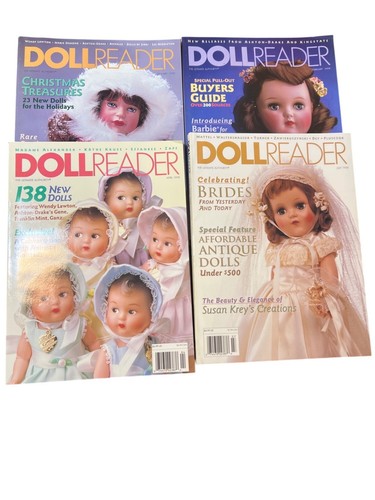 Vintage Doll Reader Magazine Lot Of 4 Issues 1998 Antique Doll Guides Collectors