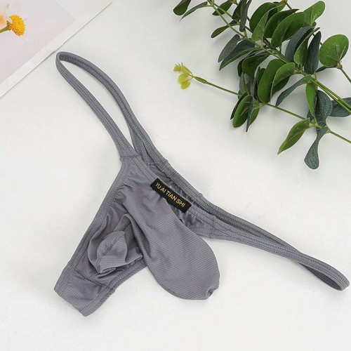 Men's Sexy G-strings Sheath Cover Up Pouch Underwear Panties Low Waist Briefs - Picture 11 of 14