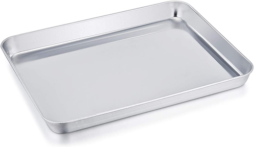 Stainless Steel Compact Toaster Oven Pan Tray Ovenware Professional 8''x10''x1' - Bild 1 von 12