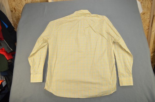 Jeff Rose Italy Mens Long Sleeve Yellow Check Button Down Shirt Size XL - Picture 5 of 8