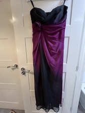 Gorgeous strapless purple/black ball gown - Size 12
