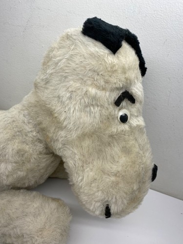 Vintage Giant Googly Eyes Snoopy Plush Antique 23” Dog Stuffed Animal Plaid BIG - Picture 13 of 24
