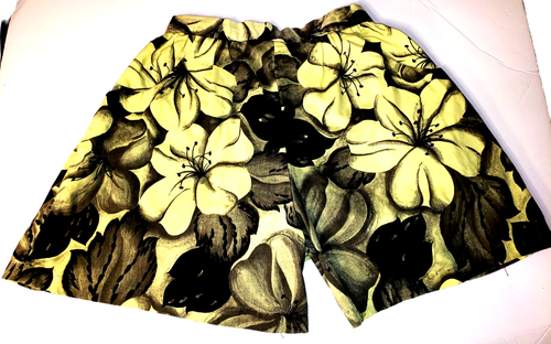 Vintage Federick's Hollywood, Mom shorts high waist, flared Hawaiian print, XS - Picture 2 of 4