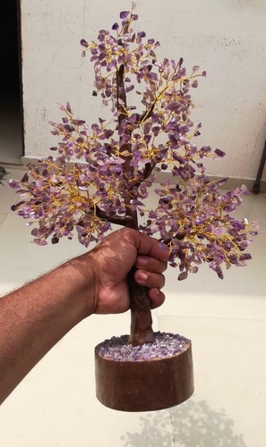 Large Amethyst Crystal Tree Handmade Crystal Home Office Decorative Crystal Tree - Picture 3 of 3