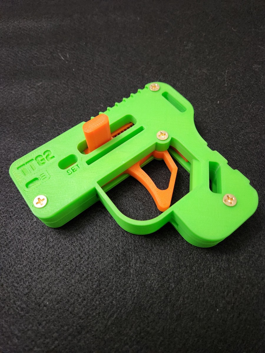 3D-Printed Tic Tac Gun Toy Model TTG2 Customizable Colors w
