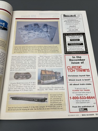 Vintage Train Magazine - Model Railroader - December 2000 - Wabash Heartland - Picture 9 of 12