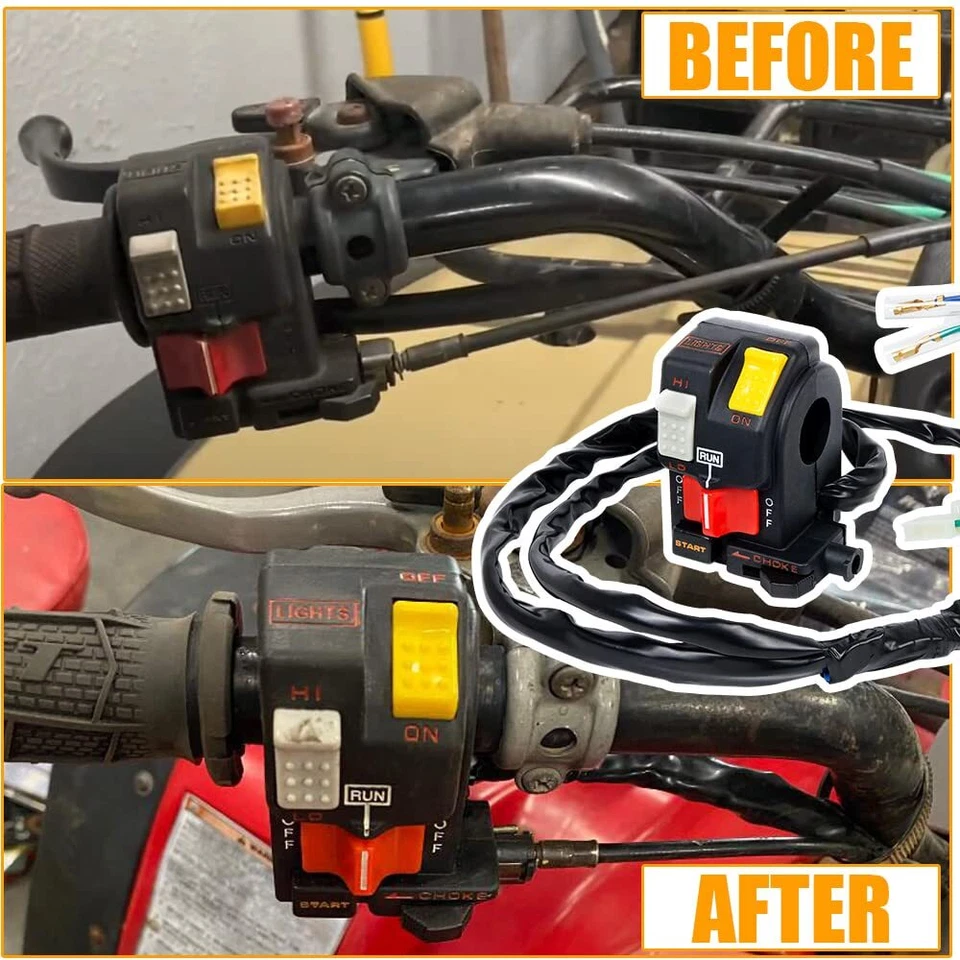 Interruptor de apagado de luz de arranque ATV para Honda FourTrax 300 TRX300 TRX300FW 1988-1995 Foto 3 de 4