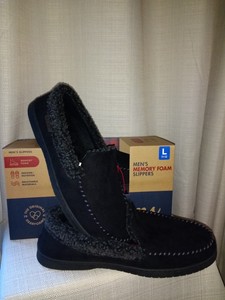 dearfoams men's memory foam slippers