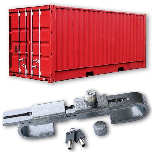 Containerschloss gehärteter Stahl 2 Schlüssel Container Kontainer Schloss grau - Bild 1 von 8