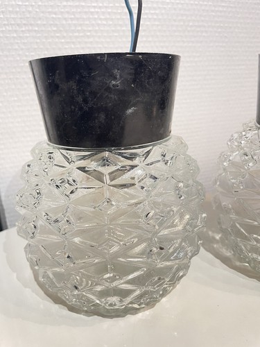 Wunderschönes 2er Set Vintage Deckenleuchten aus Glas in Form einer Ananas 70er Jahre - Bild 6 von 22