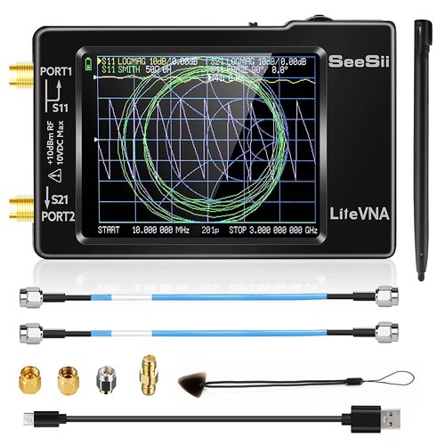 Seesii 2.8" NanoVNA 50kHz-6.3GHz Vector Network Analyzer UHF SWR UHF SWR 2000mah - Picture 2 of 13