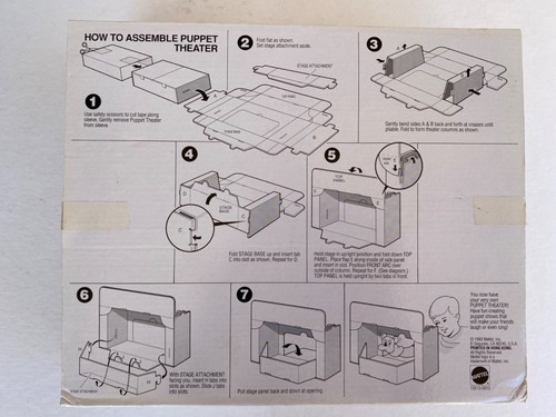 1993 Mattel Disney MICKEY & MINNIE Hand Puppets W/ Mickey's Toontown Stage NEW - Picture 3 of 5