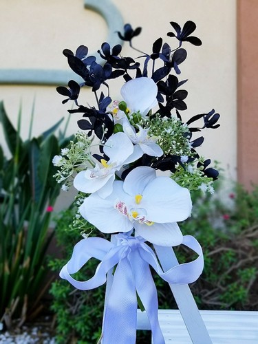 Wedding Chair Pew Decorations "A Black Tie Affair to Remember" - Picture 3 of 6