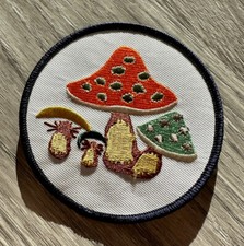 Mushroom Shrooms Iron On Embroidered Patch 3....