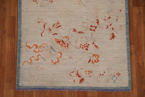 Floral Transitional Oushak Turkish 12 ft. Runner Rug Hand-knotted Wool 3x12 - Picture 5 of 12