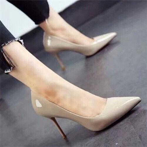 Women's Stilettos Pointed Toe High Heels Pumps Patent Leathersexy Shoe Sz - Picture 12 of 13