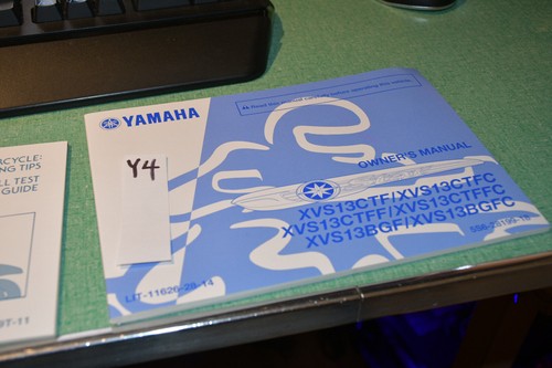 OEM Yamaha XVS13CTD(C) XVS13CTFD VSTAR 1300 Owners Manual LIT-11626-28-14 #Y4 - Picture 3 of 8
