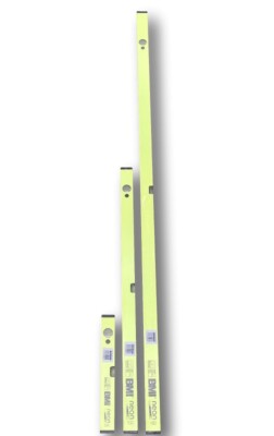 BMI neon 3er Set Wasserwaagen je1x 40cm 100cm 180cm Neon Gelb Alu 2 Libellen