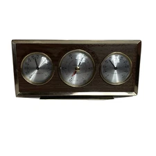 Vtg Tabletop Barometer Airguide MCM Thermometer Hygrometer Display Parts Repair