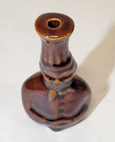 CHEF Brown Glaze Pottery Pie Bird Vent vintage England Tall Hat - Picture 2 of 5