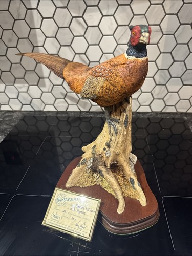 Wildtrack Large Pheasant With Tail Down By  AB Hayman Ltd Edition Of 500 - Afbeelding 2 van 3