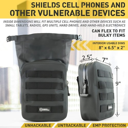 Sucha tarcza MOLLE Faraday Pouch 2. generacji Wodoodporna i zanurzana sucha torba + ... - Zdjęcie 4 z 10