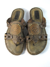 BORN Bohemian Sandals Thong Brown Leather Women's Size 6