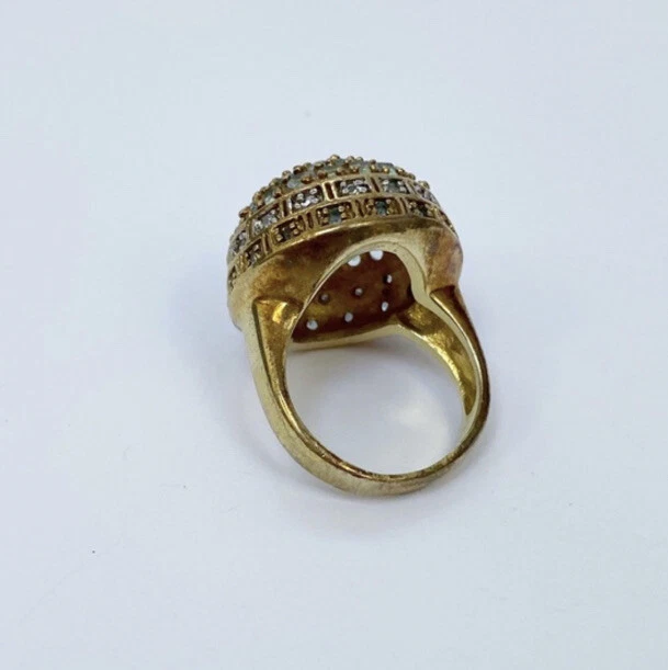 Anillo de cóctel GE oro 14K con pedrería talla 5 Foto 3 de 4