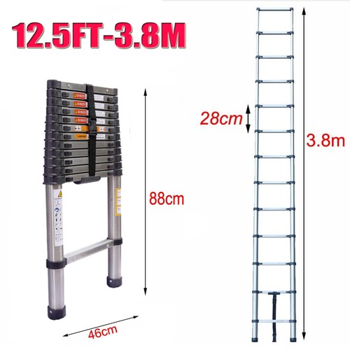 Telescopic Ladder Stainless steel Multi-Purpose Extendable Folding Step Ladders - Picture 19 of 26
