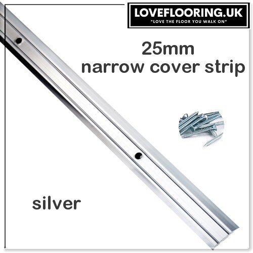 2.7 metre (9') Carpet Cover Strip Wide or Extra Wide Silver or Gold inc. screws - Picture 6 of 7