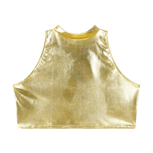 Womens Crop Tops Mock Neck Tank Top Sleeveless Vest For Nightclub Party T-Shirt - Bild 9 von 92