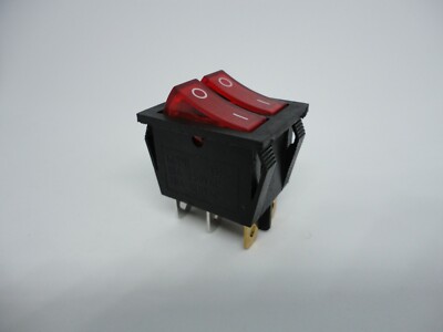 KCD8 T125 15A 250VAC 20A 125VAC Rocker Switch Button On Off Snap In Plug 6 Pins