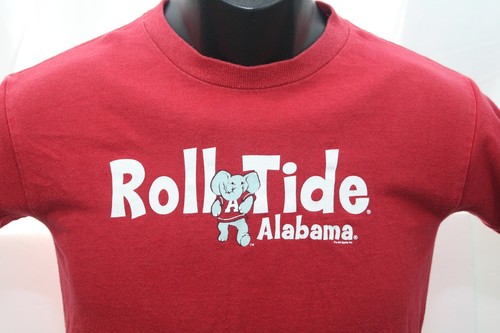 VTG 90s Alabama Crimson Tide Roll Tide Big Al T Shirt Youth Small Pro-Ad Sports - Picture 3 of 8