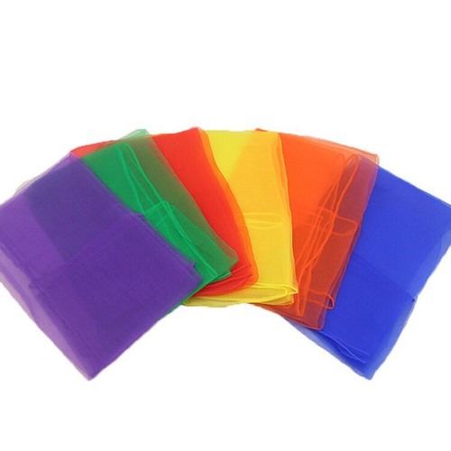 12pcs Juggling Silk Dance Magic Tricks Dancing Performance Props Chiffon Scarves - Picture 6 of 9