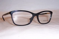 NEW VERSACE EYEGLASSES VE 3186 VE3186 GB1 BLACK 54mm AUTHENTIC