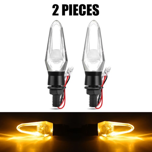2X Mini Motorcycle LED Turn Signal Blinker Light Indicator Amber Lamp 2025 New - Picture 12 of 12