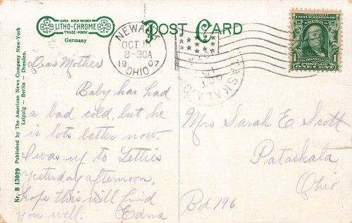 Cartolina LP21 Newark Ohio Buckeye Lake Park 1907 - Foto 2 di 2