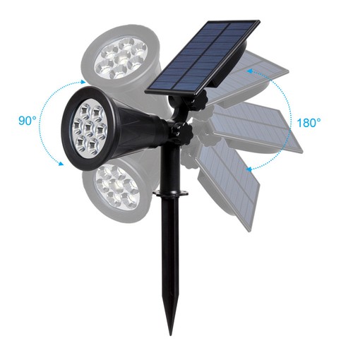 4PACK Solar 7 LED Spotlights 7 Colors RGB Changing Wall Light Garden Outdoor US - Picture 11 of 13