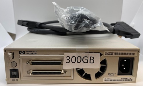 300GB External SCSI 68-pin in HP case HDD Disk Drive w/ SCSI cable, power cord - Picture 2 of 3