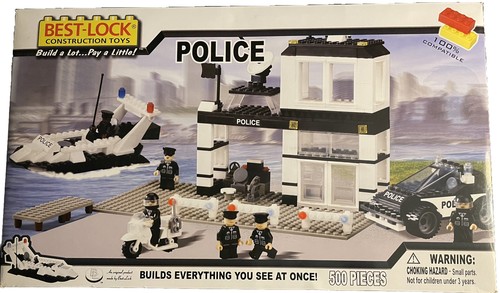 Juego de policía de juguete de construcción Best-Lock (similar a Lego) nuevo - Imagen 1 de 3