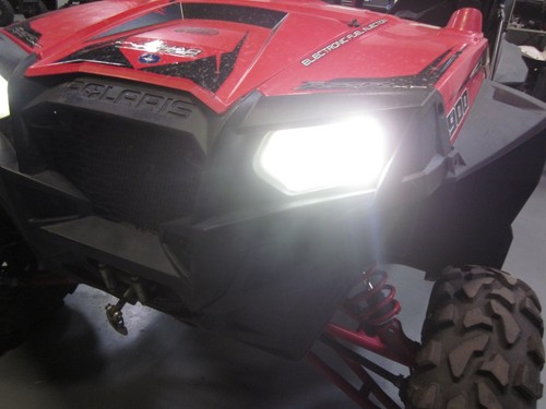 Polaris Scrambler RZR Sportsman Ranger LED Chrome Headlight Kit (Pair) - Picture 5 of 5