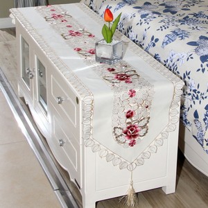 Cloth-Table-Runner-Embroidered-Flower-Tablecloth-TV-Cabinet-Cover-40cmx150cm