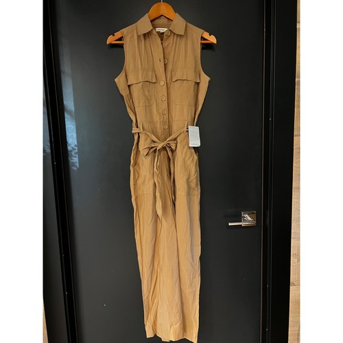 Max Studio womens Belted khaki Utility Jumpsuit Size XS - Picture 4 of 10