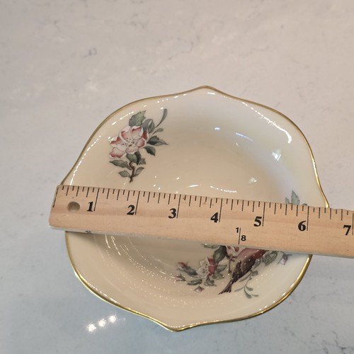 VTG Lenox USA Serenade hand painted compote bowl 24 karat gold around edges DISH - Picture 7 of 9